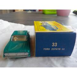 Matchbox  Lesney  n° 33b  FORD  ZEPHYR  I I I