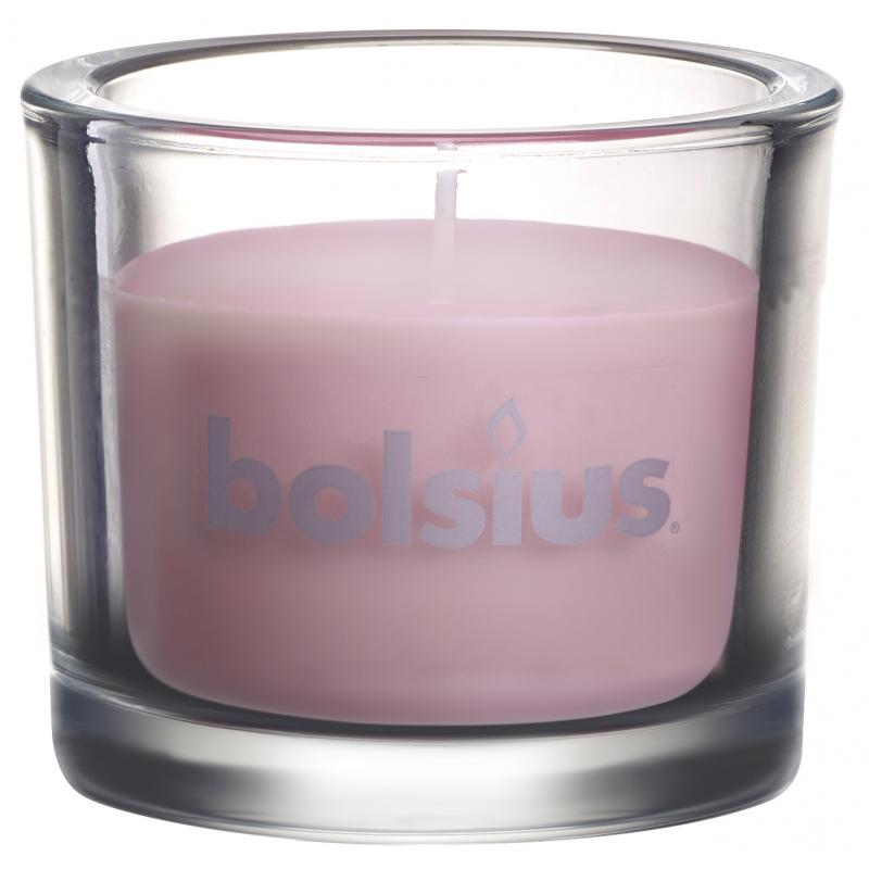 Bolsius chic glas pastel roze