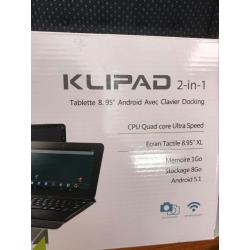 Afneembare tablet KLIPAD 2in1 Android 5.1