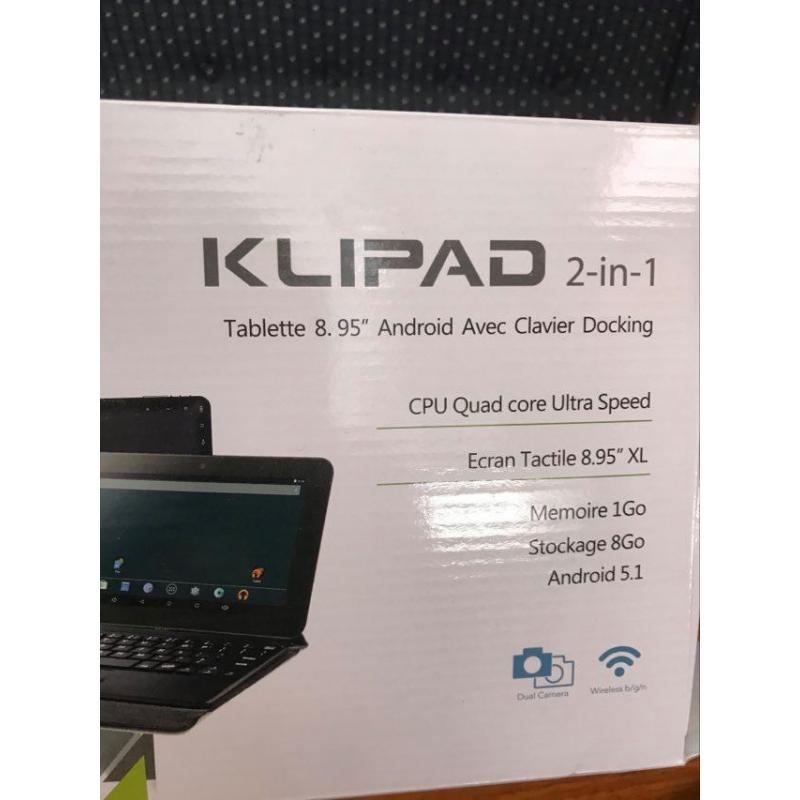 Afneembare tablet KLIPAD 2in1 Android 5.1