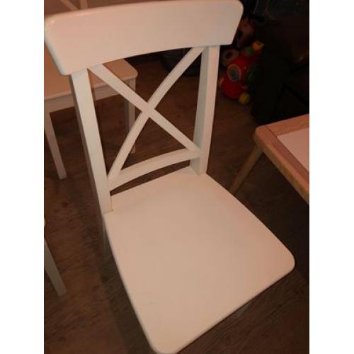 6 Witte Eetkamerstoelen