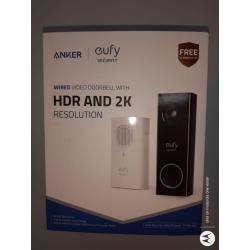 Eufy Security doorbell, Wired, with HD 2K, audio bi-directio