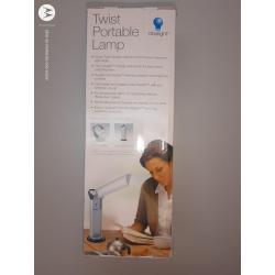 Twist portable lamp white