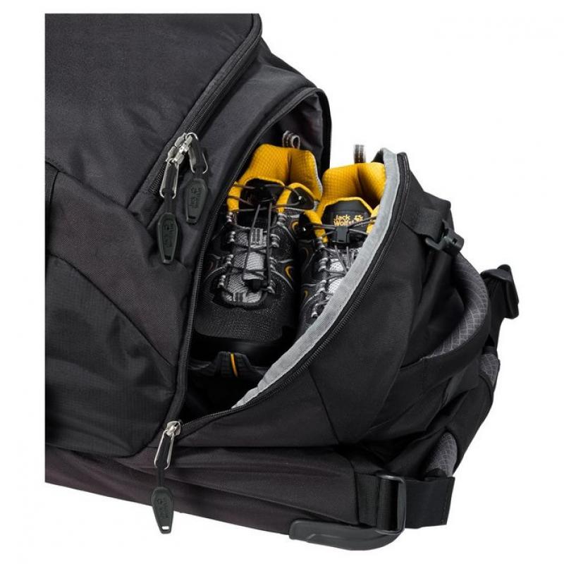 Jack Wolfskin trolley reistas, Model Freight Train 90 (Kleur Zwart), sac de voyage