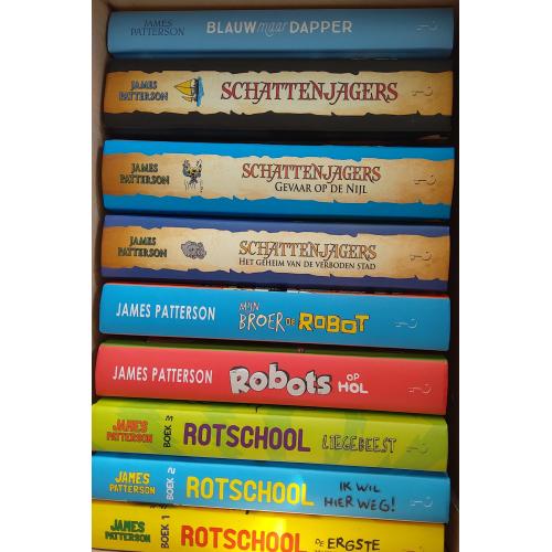 NIEUWE GRAPPIGE BOEKEN VAN Patterson, Rotschool, Robot, Schattenjager, Blauw maar dapper