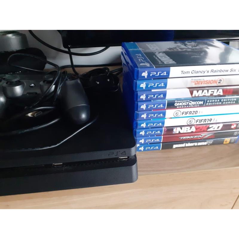 PS4 1TB MET 9 GAMES en 1 controller