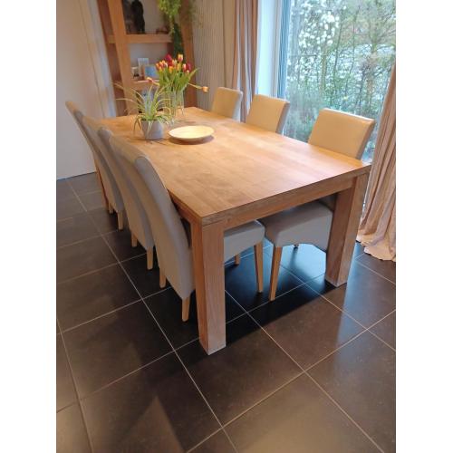 Eettafel in teak   6 stoelen