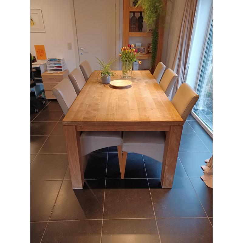 Eettafel in teak   6 stoelen