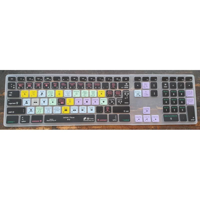 Final Cut Pro X KB Cover voor AZERTY keyboard (Apple keyboard)