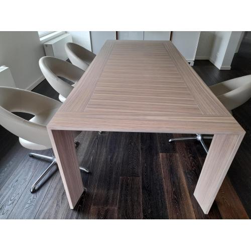 Eettafel Cecchini zebrano wood fineer