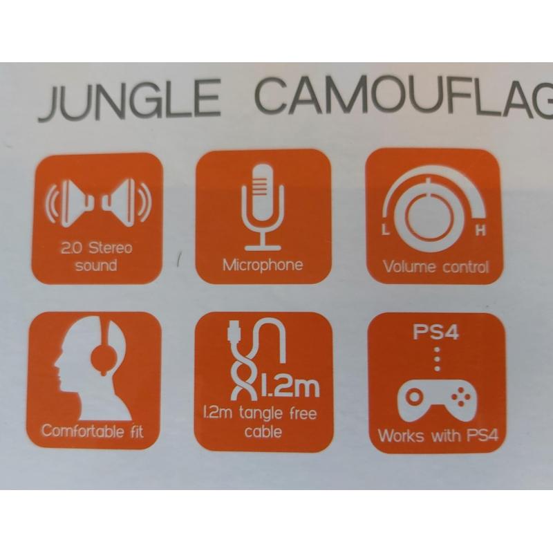 Gaming headset Jungle camouflagekleuren