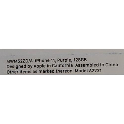 128GB IPHONE 11 Purple.