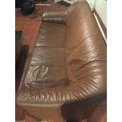 sofa in leder