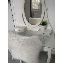 HEMNES Toilettafel met spiegel, wit100x50 cm