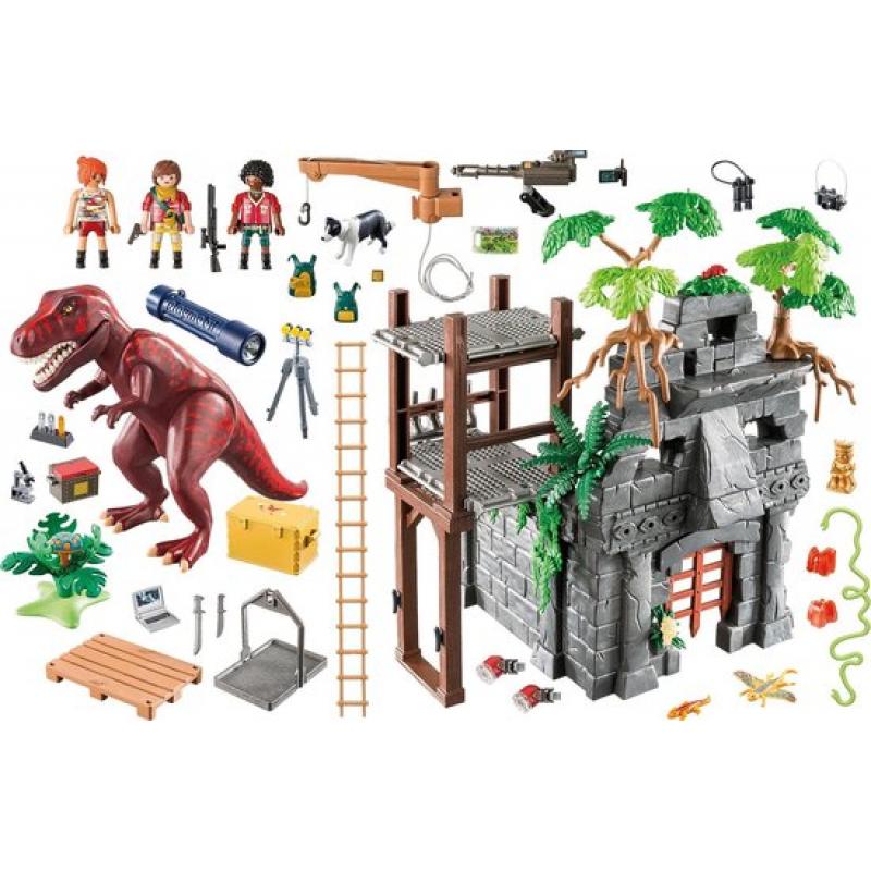 PLAYMOBIL Dinos Basiskamp van de avonturiers met T-Rex - 9429