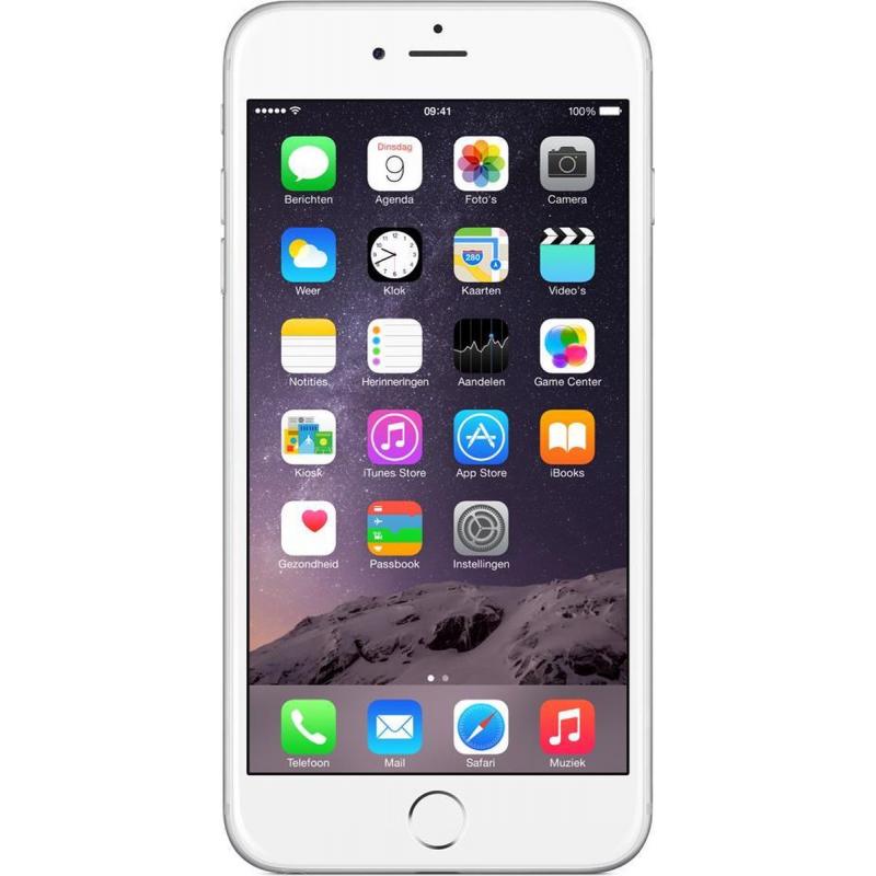 GSM Iphone 6 plus - 16 GB / zilver - batterij 100% - incl. hoes