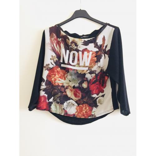 Zwart bloemen shirt