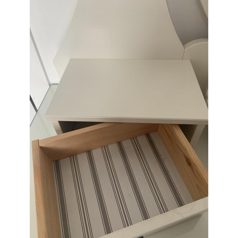 HEMNES Toilettafel met spiegel, wit100x50 cm