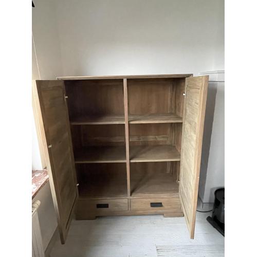 Hoge dressoir kast in teakhout