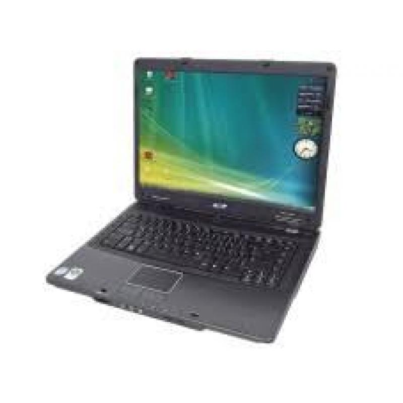 Te Koop een 15 Inch Acer Laptop Extensa 5630 EZ met 2 Ghz met met draadloos internet en een Stroomadapter voor de prijs van € 90.