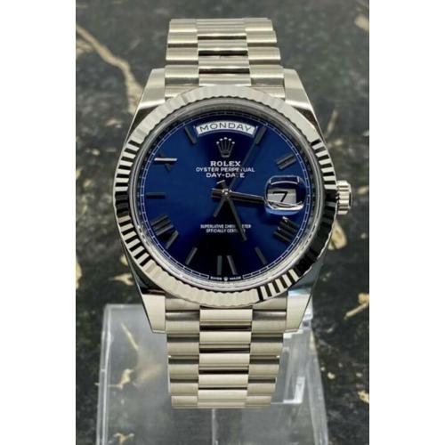 Rolex day date 40 - 228239 -white gold - blue dial