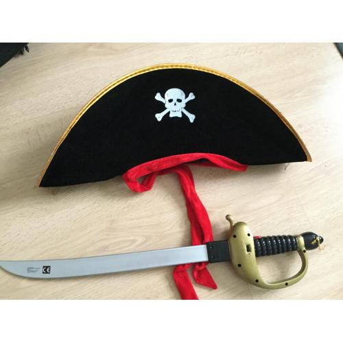 Piraat hoed met zwaard