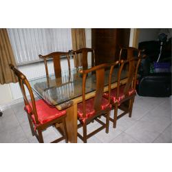 Chinese tafel   6 stoelen