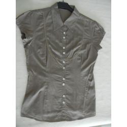 Bruin/taupe blouse voor dames - merk Vero Moda - maat M