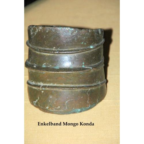 Afrikaans congolese BRONZEN enkelband / slavenband  MONGO KONGA