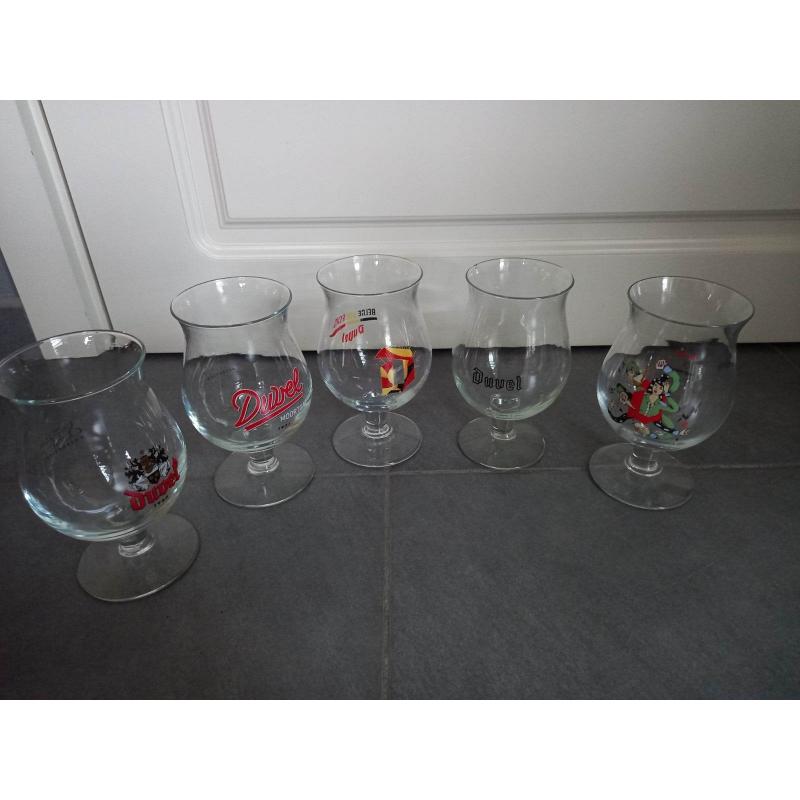 5 unieke Duvel glazen