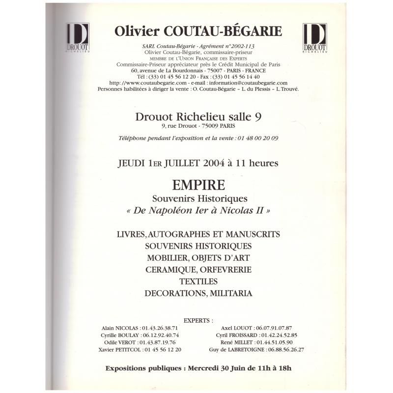 Olivier Coutau-Bégarie - Empire et souvenirs historiques