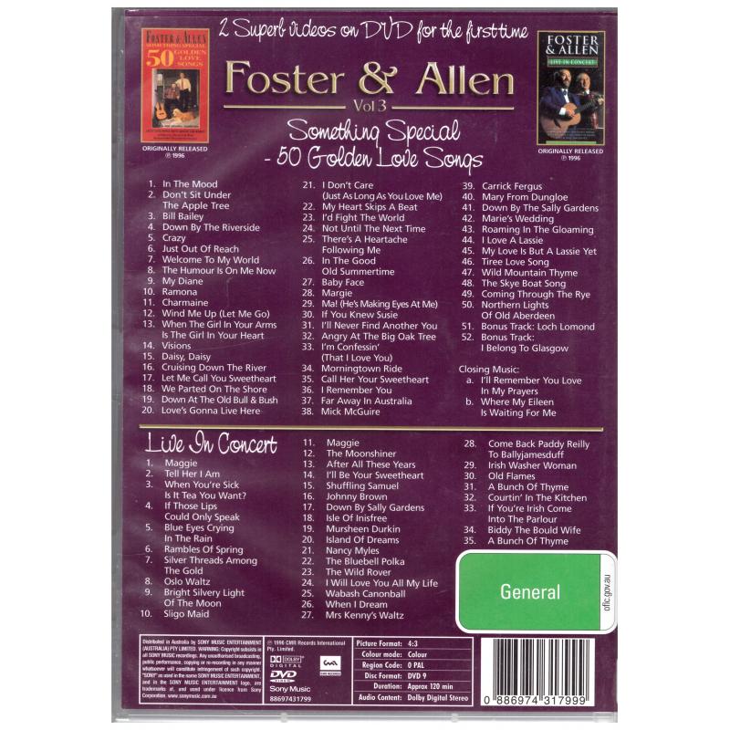 Foster and Allen Something Special 50 Golden Love Songs/Live In Concert