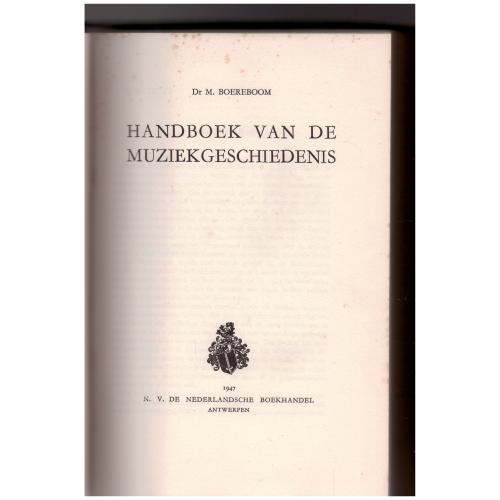 Marcel Boereboom - Handboek van de muziekgeschiedenis