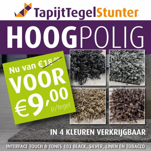 Top kwaliteit hoogpolige tapijttegels Nieuw - Nu 65% korting