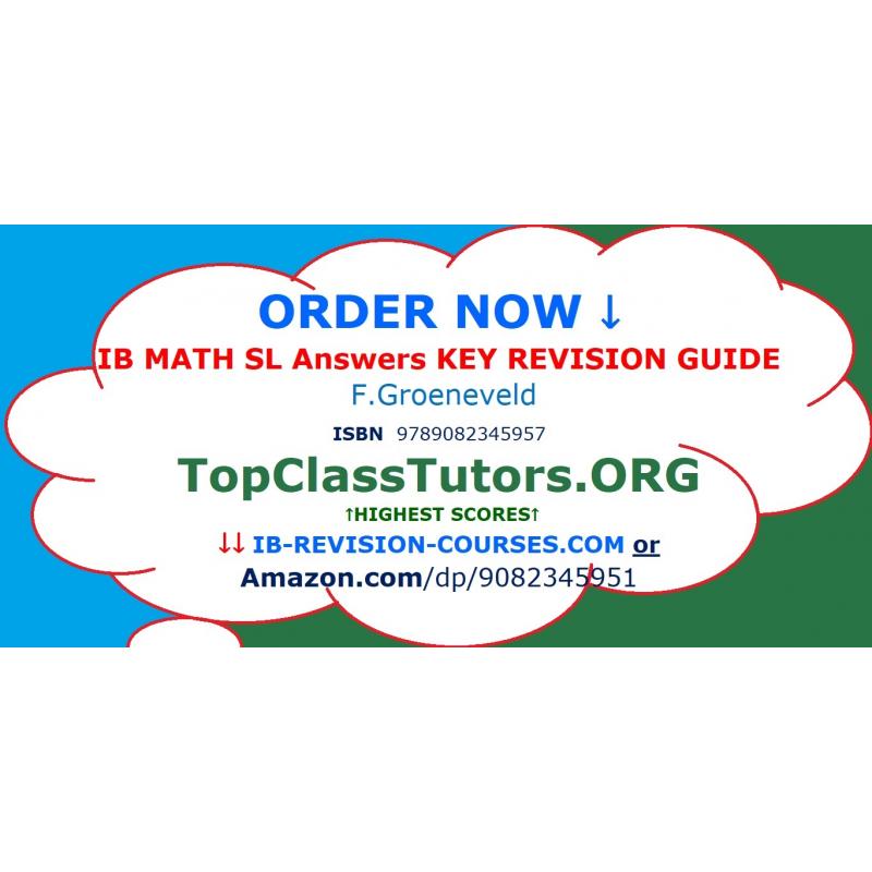 IB Math SL Answers: step-by-step solutions