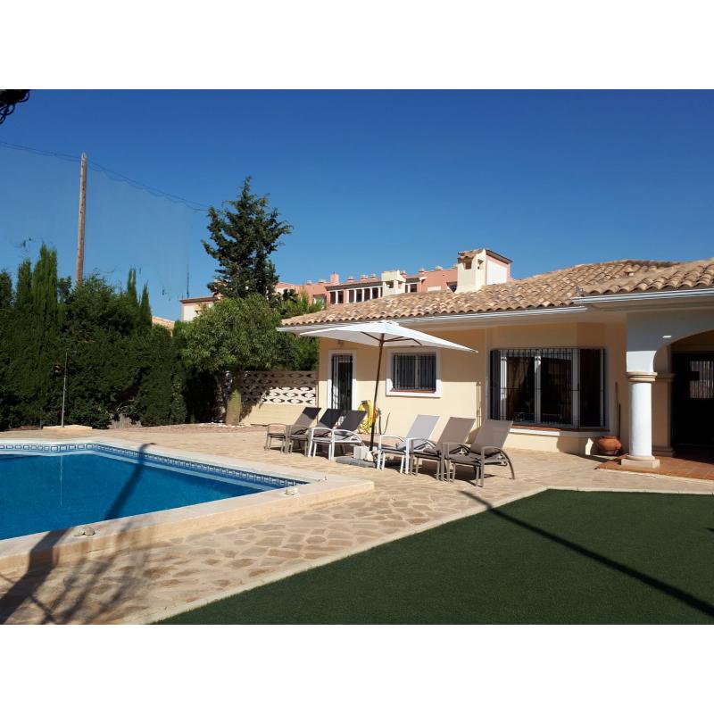 AAN GOLFBAAN SPANJE COSTA BLANCA LUXE VILLA JACARANDA TE HUUR PRIVÉ ZWEMBAD