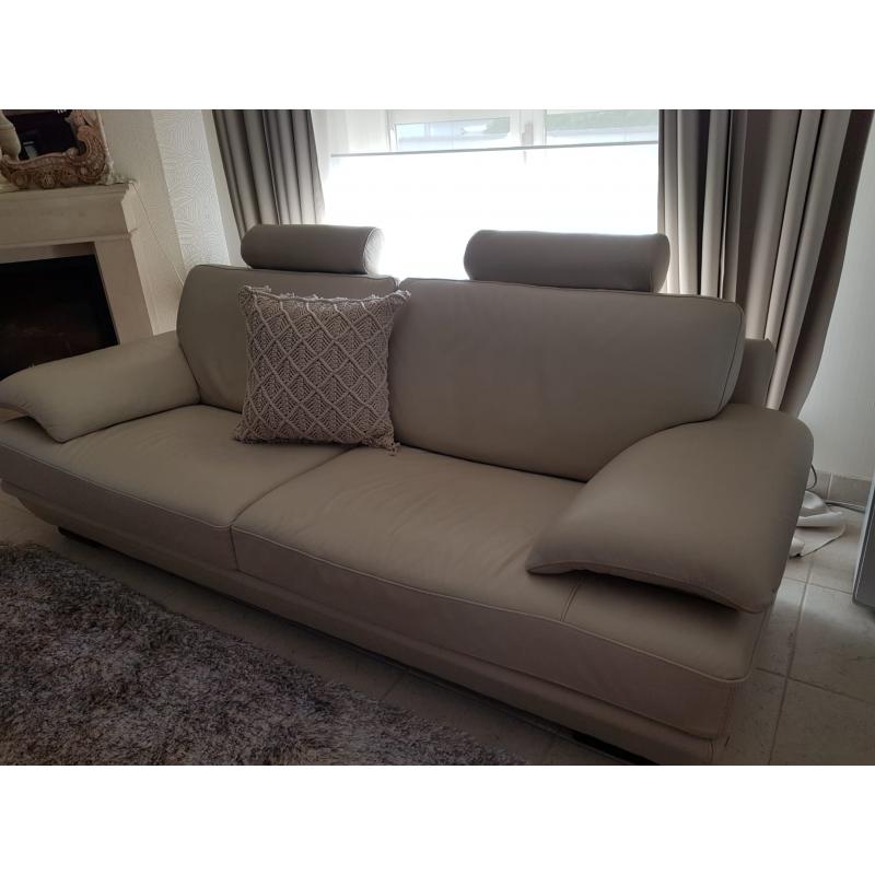 Design Zitbank - Leder - Merk: Natuzzi