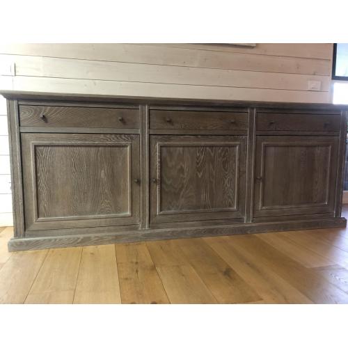 dressoir massief taupe-grijs