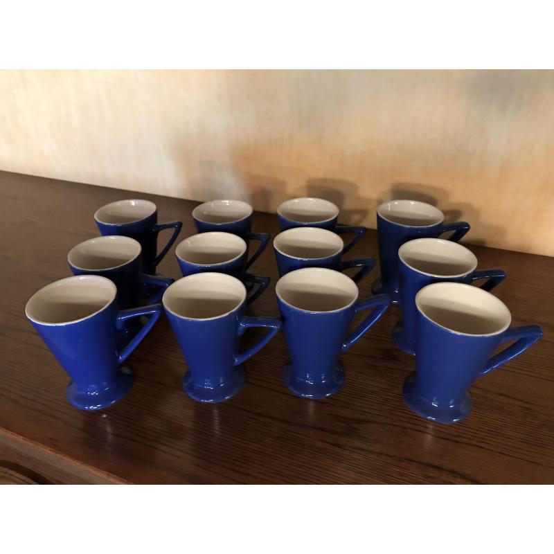 12 blauwe koffiebekers