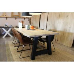 Grote sterke steigerhouten tafel nu 289,- ACTIE WEEK!