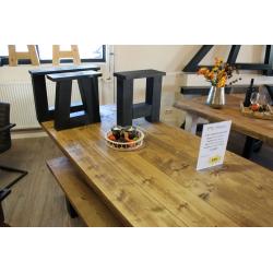 Sensationele actie massieve steigerhouten tafel €129