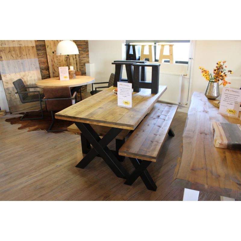 Gigantische actie luxe steigerhouten tafel €129