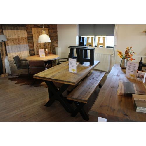 Gigantische actie robuuste steigerhouten tafel €129