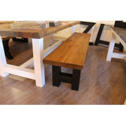 Stevige steigerhouten robuuste tafel nu 289 euro.