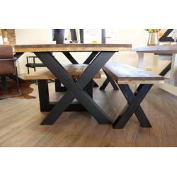 Massieve modern eiken kloostertafel nu 418,-