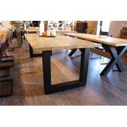 Elegante robuuste steigerhouten tafel nu 289,-