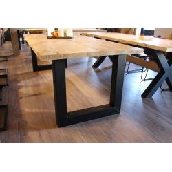 Elegante luxe steigerhouten tafel nu 289,-