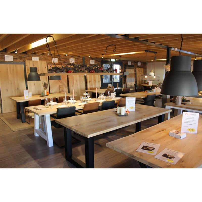 Sensationele actie massieve steigerhouten tafel €129