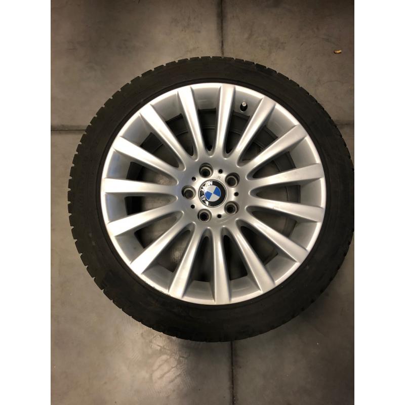 4 Originele velgen BMW 19" als nieuw, Continental winterb 7/8mm