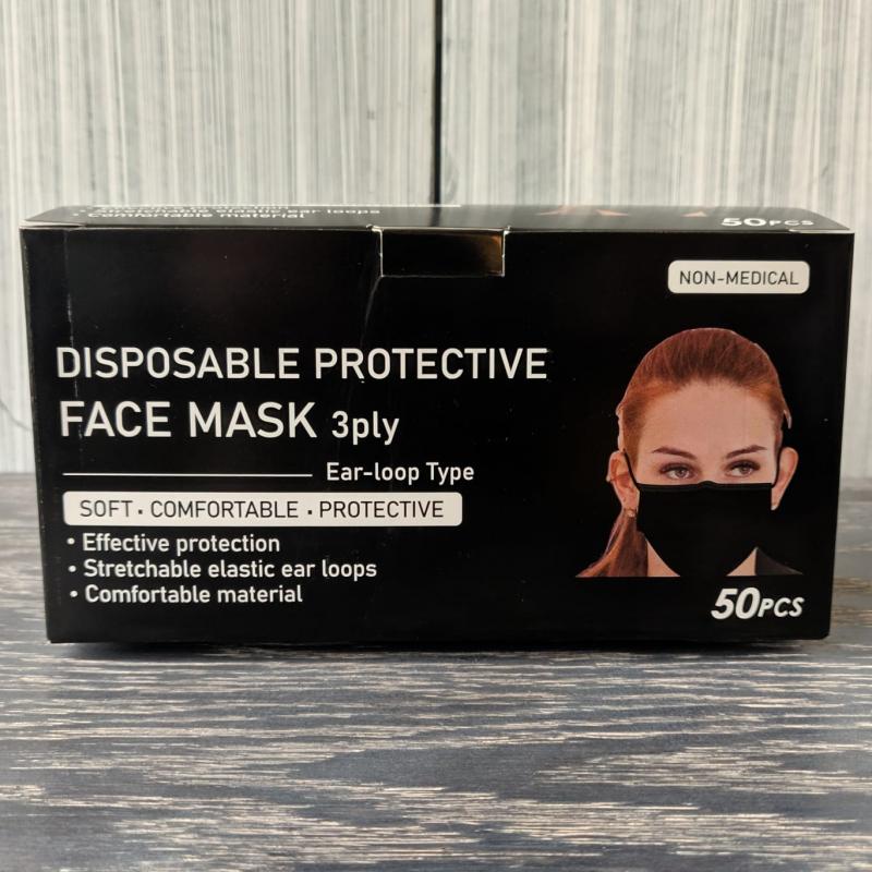 Mondkapjes / Mondmaskers / Facemask 50 stuks zwart, niet medisch